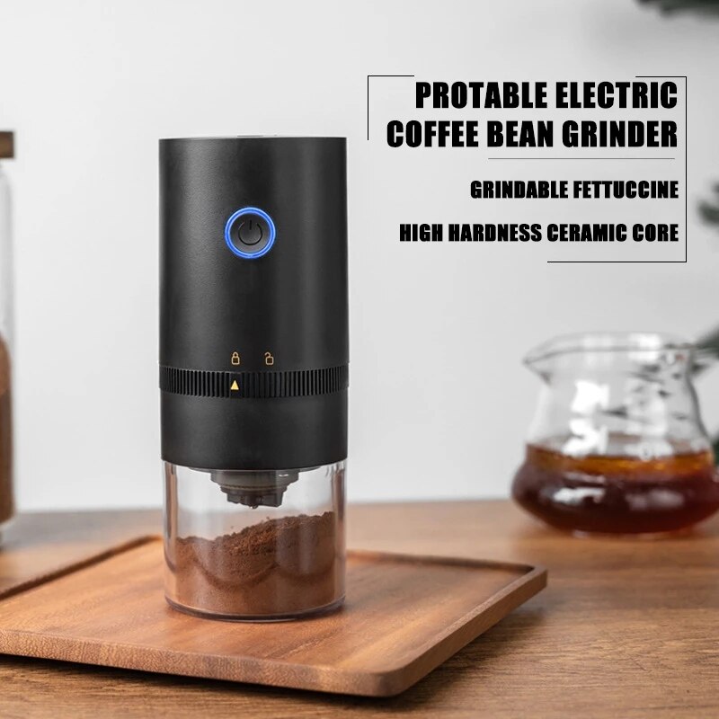 Photography Coffee - Elektryczny Młynek do Kawy Wyświetlacz LED