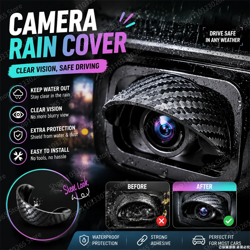 Camera Rain Cover - Osłona przeciwdeszczowa z teksturą włókna węglowego