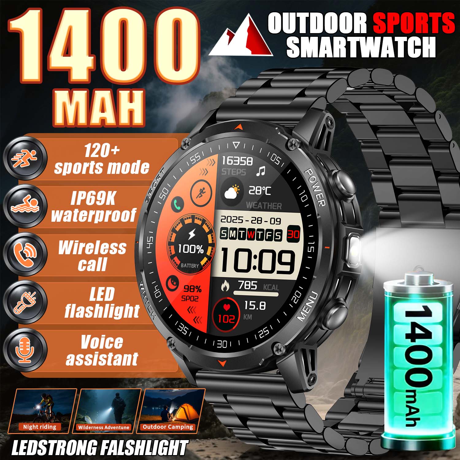 Photography Quiz - Nowy wojskowy smartwatch męski 2026, bateria