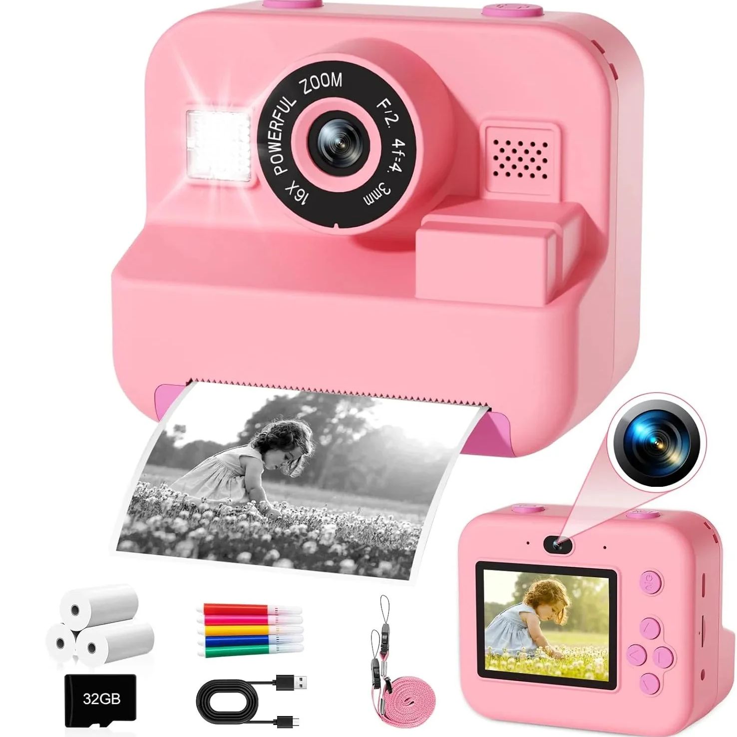 Photography Close Up - Nowość Instant Print Camera With 32G